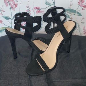 Fashion Nova Black Strappy Heels
